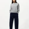 Pantalon large en velours côtelé pour femme