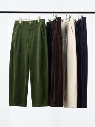 Pantalon large en velours côtelé pour femme