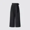 Pantalon large à la cheville avec ceinture pour femme Pantalon large à la cheville avec ceinture pour femme