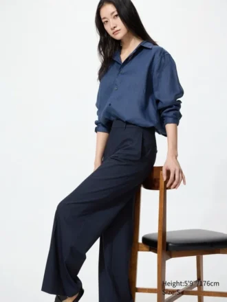 Pantalon large élégant pour femme | Rayé | Grande taille