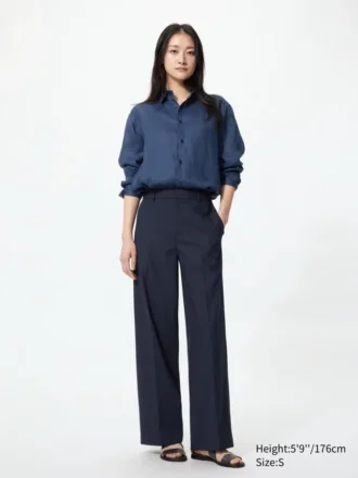 Pantalon large élégant pour femme | Rayé | Grande taille