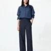 Pantalon large élégant pour femme | Rayé | Grande taille Pantalon large élégant pour femme | Rayé | Grande taille