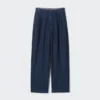 Pantalon large à plis pour femme | Denim Pantalon large à plis pour femme | Denim