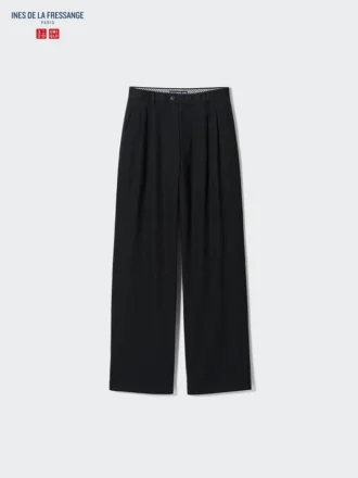 Pantalon large à plis pour femme | Denim