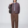 Pantalon large à plis pour homme