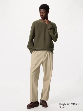 Pantalon large à plis pour homme