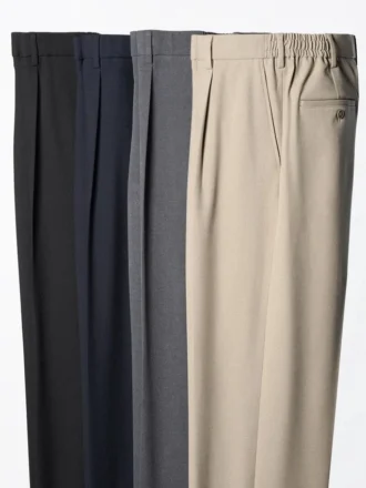 Pantalon large à plis pour homme
