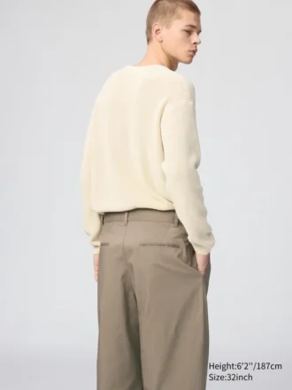 Pantalon large à plis pour homme