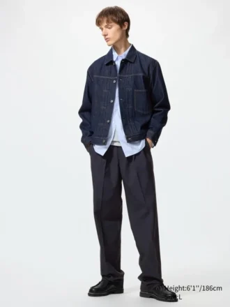 Pantalon large à plis pour homme | Grande taille