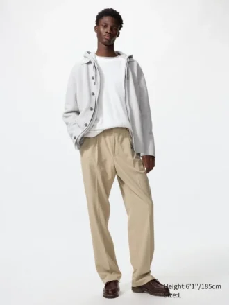 Pantalon large à plis pour homme | Grande taille