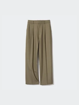 Pantalon large plissé pour femme