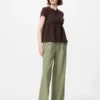 Pantalon large plissé pour femme | Grande taille