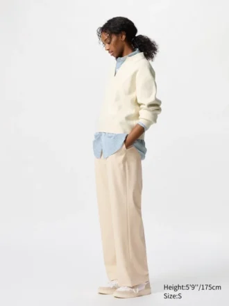 Pantalon large plissé pour femme | Grande taille