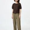 Pantalon large plissé pour femme | Grande taille Pantalon large plissé pour femme | Grande taille