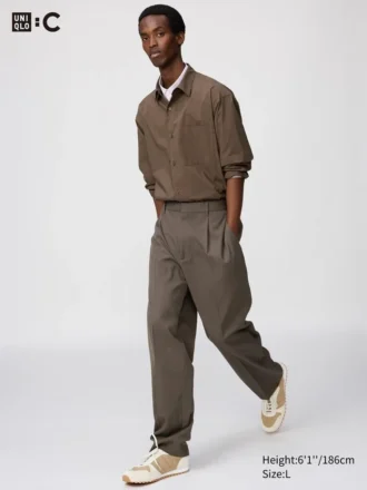 Pantalon large évasé à plis unisexe