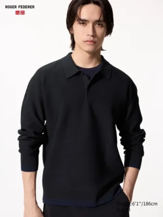 Polos en 3D Knit lavables pour homme | T-shirts manches longues