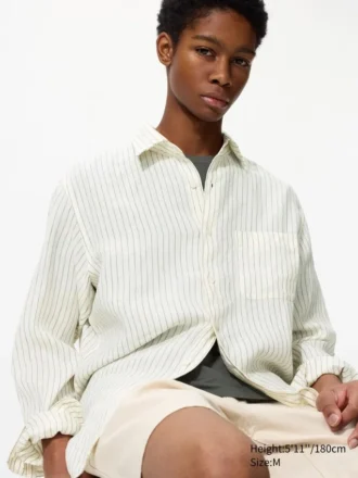 Premium Linen Chemise pour homme | Rayée