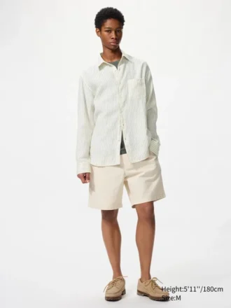 Premium Linen Chemise pour homme | Rayée