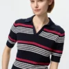 Pull en coton pointelle pour femme | Rayé