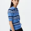 Pull en coton pointelle pour femme | Rayé