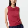Pull en coton pour femme | Sans manches