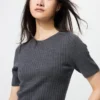 Pull en laine mérinos 3D Knit pour femme | Manches courtes