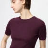 Pull en laine mérinos 3D Knit pour femme | Manches courtes