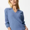 Pull en maille côtelée lavable pour femme