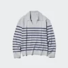 Pull en maille côtelée lavable pour femme | Rayé