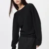 Pull femme à manches volumineuses en coton 3D Knit