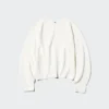 Pull femme à manches volumineuses en coton 3D Knit
