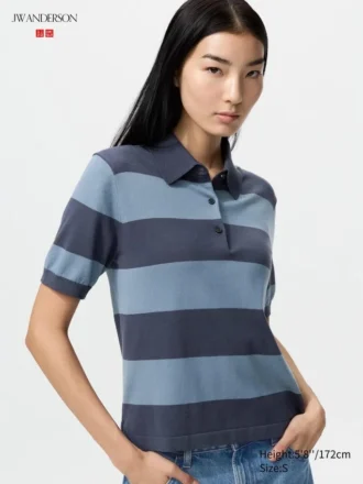 Pull à manches courtes pour femme | Rayé