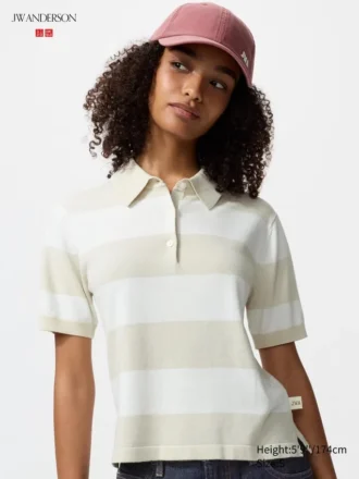 Pull à manches courtes pour femme | Rayé