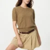 Pull pointelle pour femme | Manches courtes