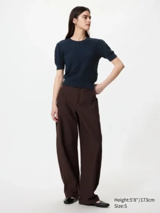 Pull pointelle pour femme | Manches courtes