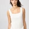 Pull sans manches à côtes en 3D Knit pour femme