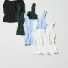Pull sans manches à côtes en 3D Knit pour femme