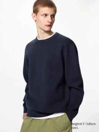 Pull unisexe lavable à côtes milanaises