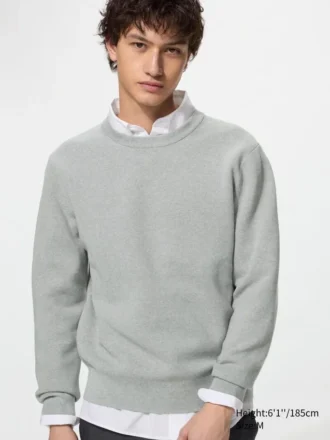 Pull unisexe lavable à côtes milanaises