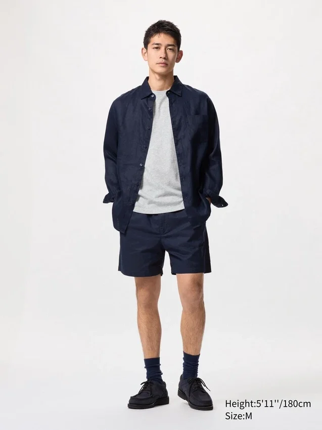 Shorts décontracté en mélange de lin pour homme | 12,7 cm Shorts décontracté en mélange de lin pour homme | 12,7 cm