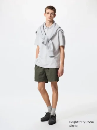 Shorts décontracté en mélange de lin pour homme | 12,7 cm