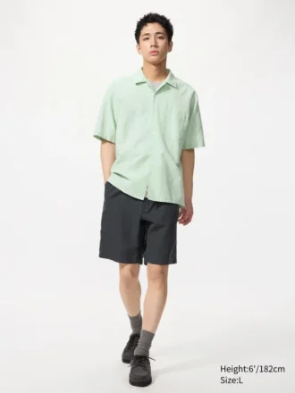 Shorts pour homme en mélange de lin | 24 cm