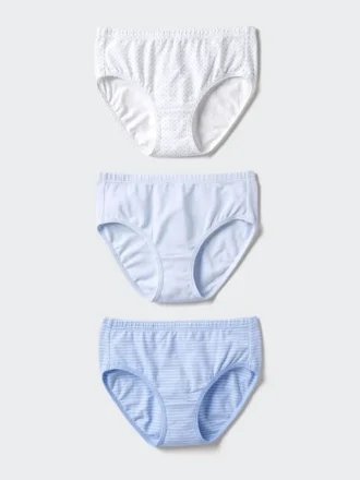 Sous-vêtements en coton extensible pour enfants | 3 paires | À pois