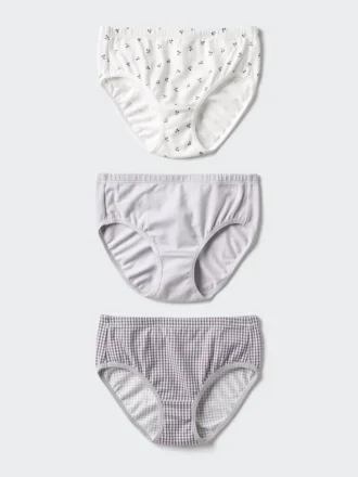 Sous-vêtements en coton stretch pour enfants | 3 paires | Cerise