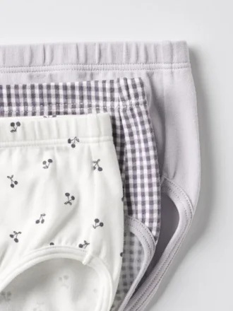 Sous-vêtements en coton stretch pour enfants | 3 paires | Cerise
