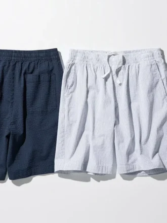 Stretch Shorts pour homme | Seersucker | 20 cm