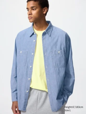 Surchemise en chambray pour homme