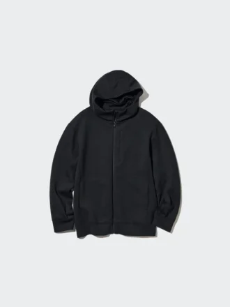 Sweats à capuche stretch sec pour homme, T-shirts manches longues et fermeture éclair intégrale