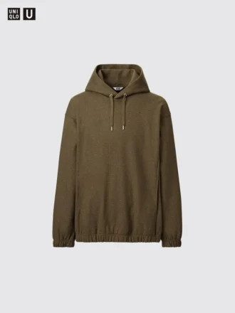 Sweats à capuche à T-shirts manches longues en jersey brossé pour homme