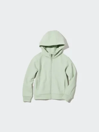 Sweats à capuche Ultra Stretch pour enfant, T-shirts manches longues et fermeture éclair intégrale